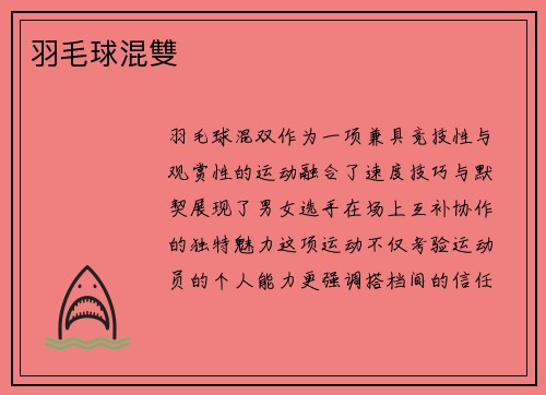 羽毛球混雙
